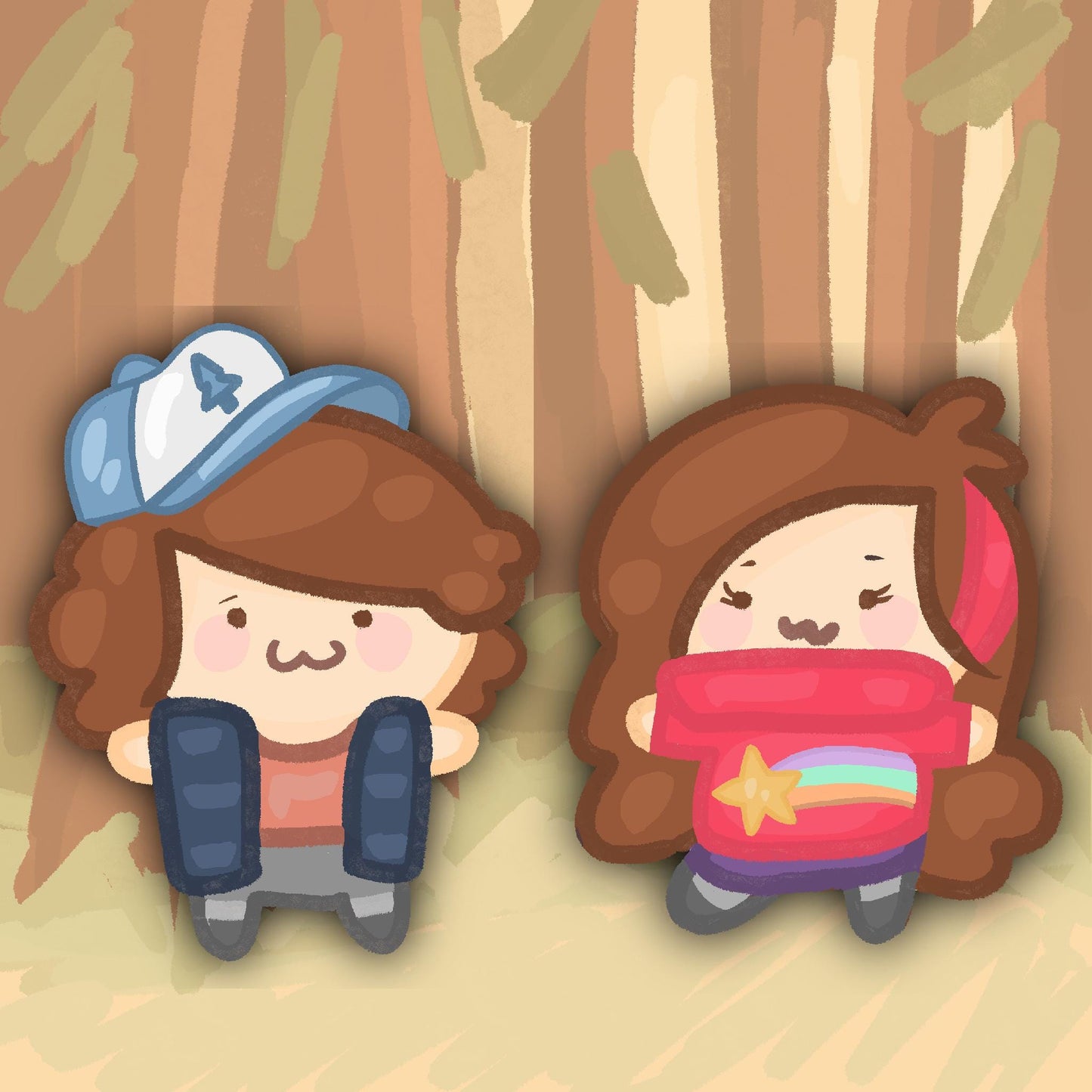 Mabel And Dipper Sticker & Key chain