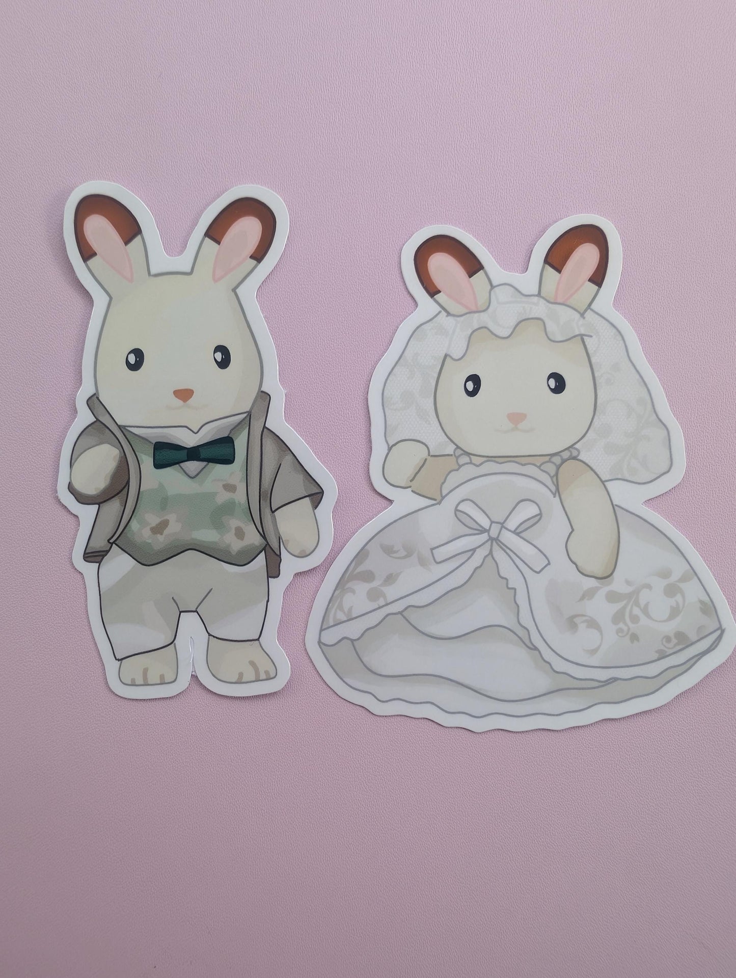 Bunny Wedding Bride And Groom Sticker