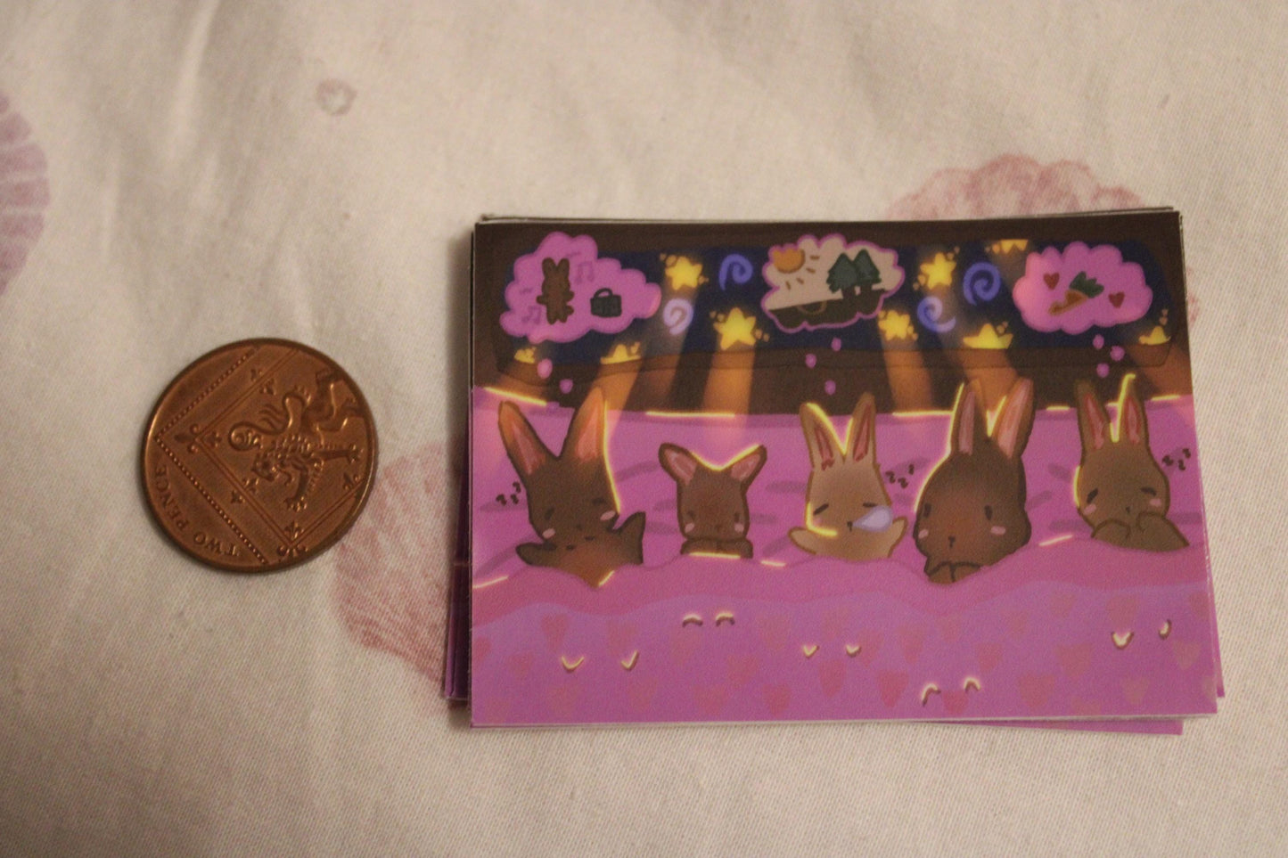 Sleeping Bunnies Sticker