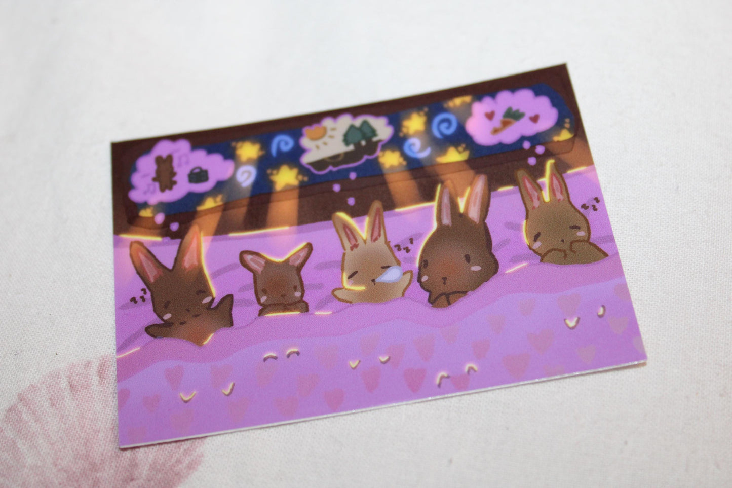 Sleeping Bunnies Sticker