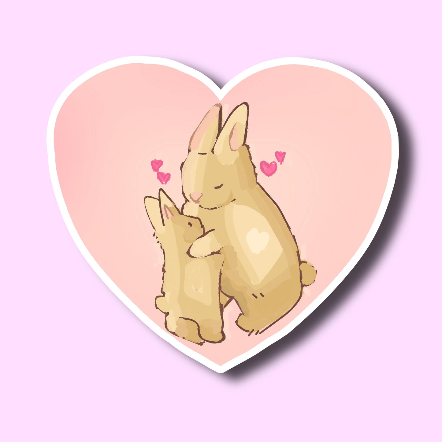 Hugging Bunnies Stickers