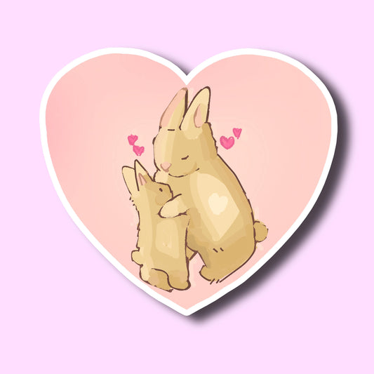 Hugging Bunnies Stickers