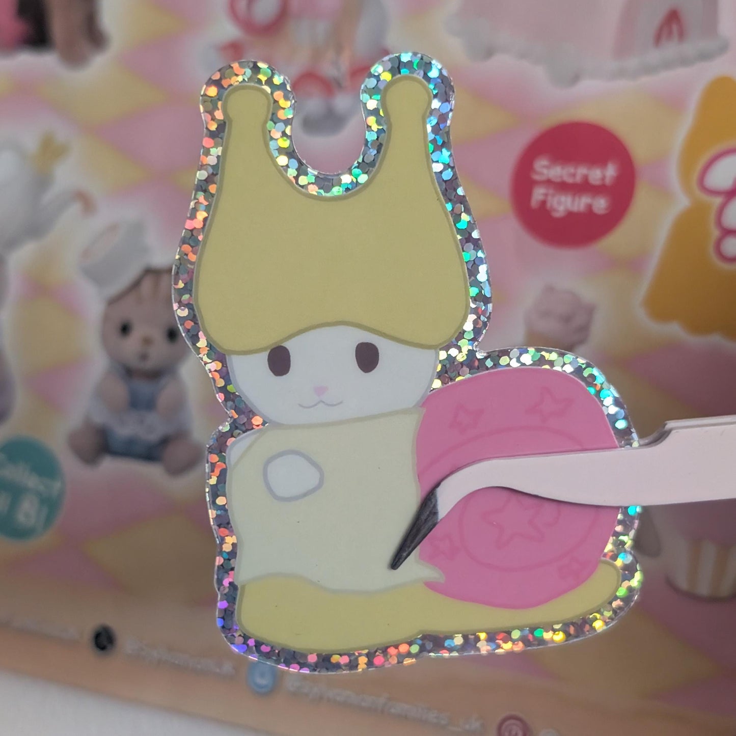 Cat Baby Snail Sticker - Shiny Glitter Version