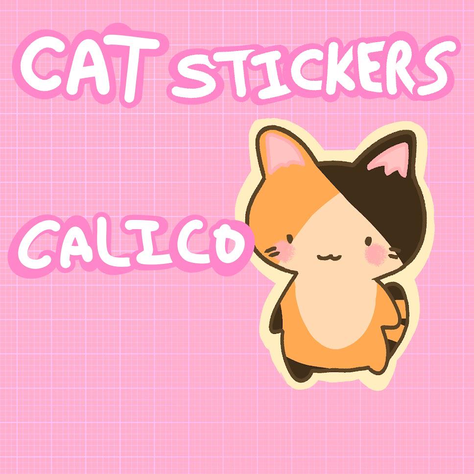 Cat Stickers - Tuxedo, Tabby, Ginger, Calico, White, Grey, Black, Alien Cat