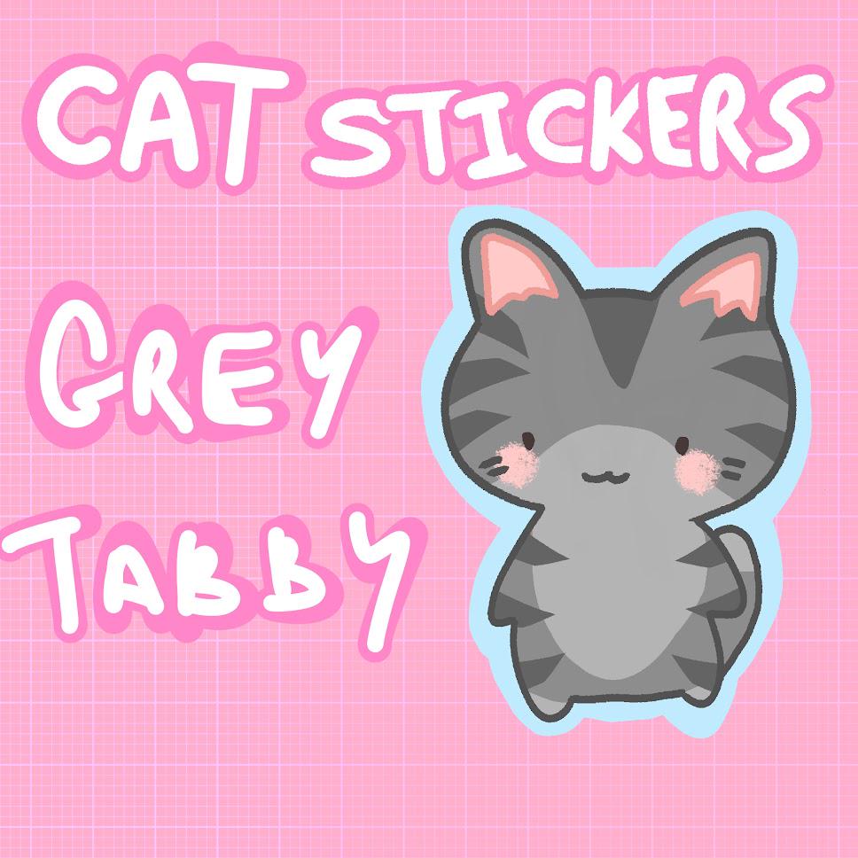 Cat Stickers - Tuxedo, Tabby, Ginger, Calico, White, Grey, Black, Alien Cat