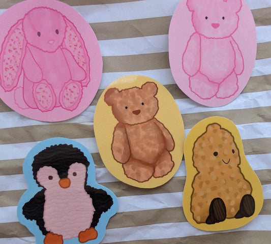 jelly plush stickers