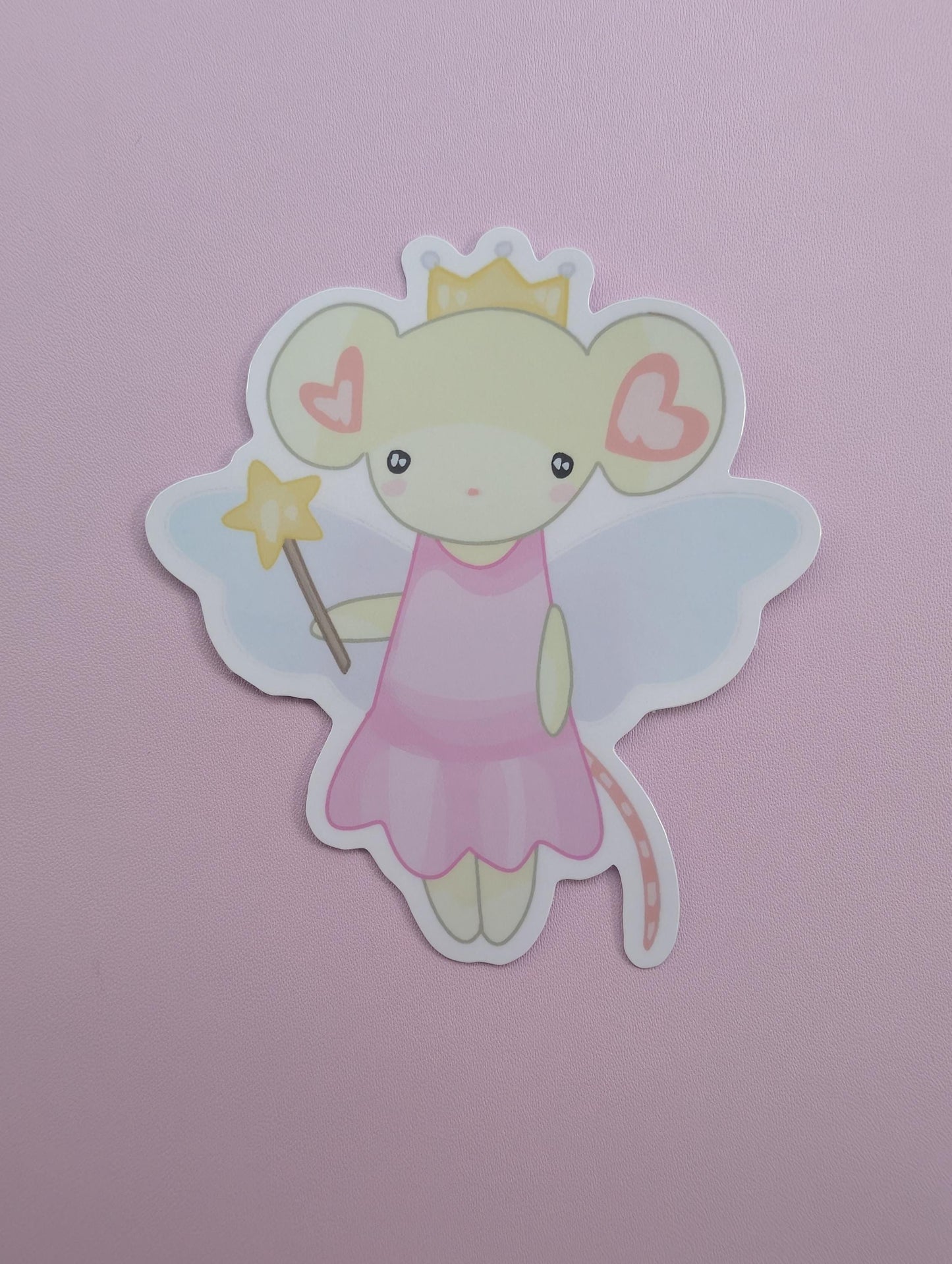 Whimsical Mouse Fairy Sticker