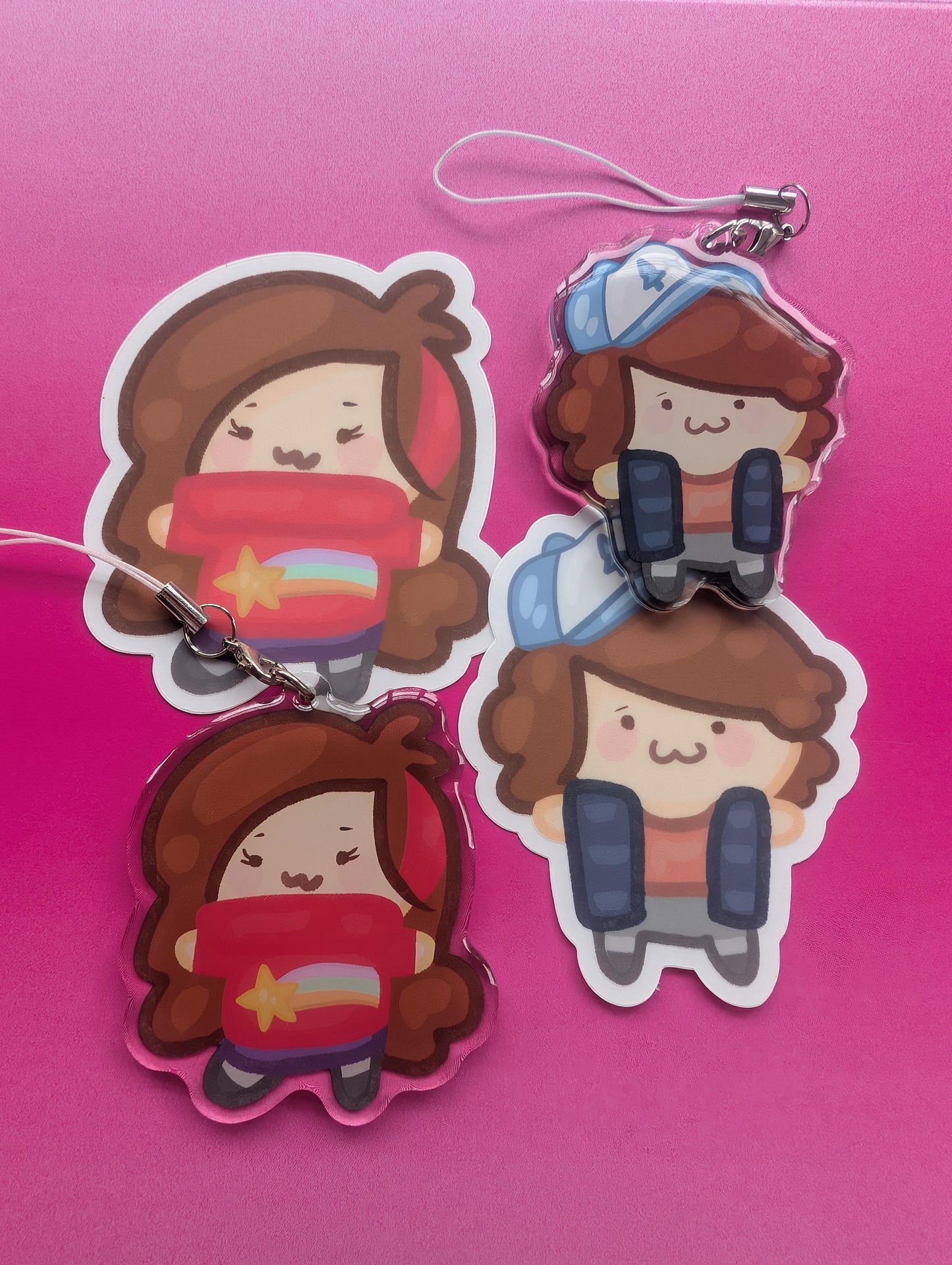 Mabel And Dipper Sticker & Key chain