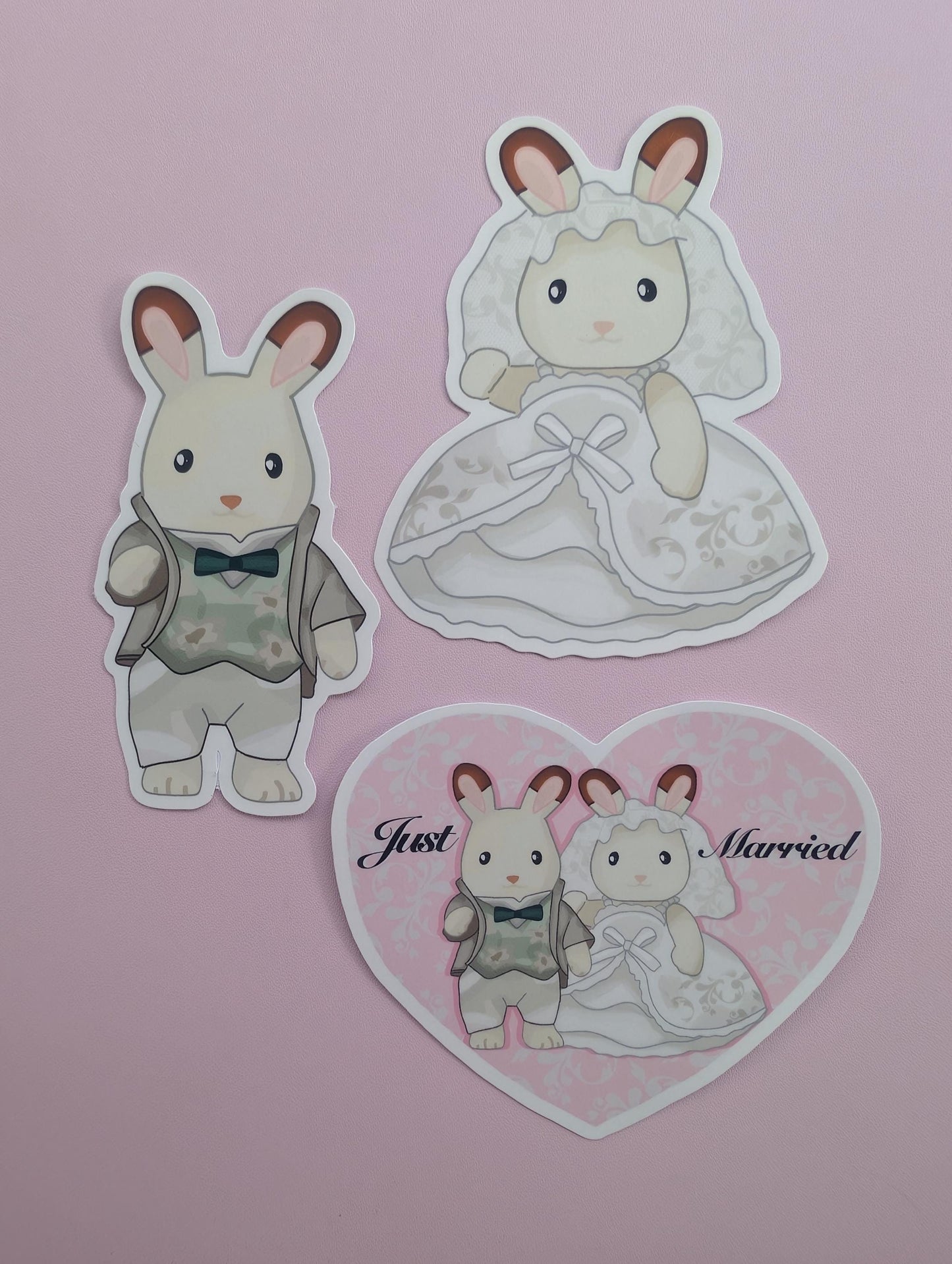 Bunny Wedding Bride And Groom Sticker
