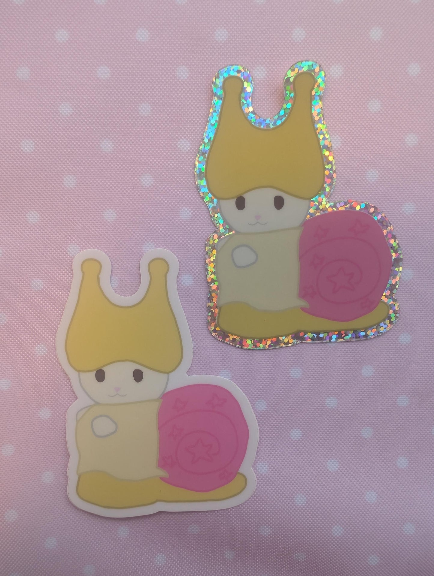 Cat Baby Snail Sticker - Shiny Glitter Version