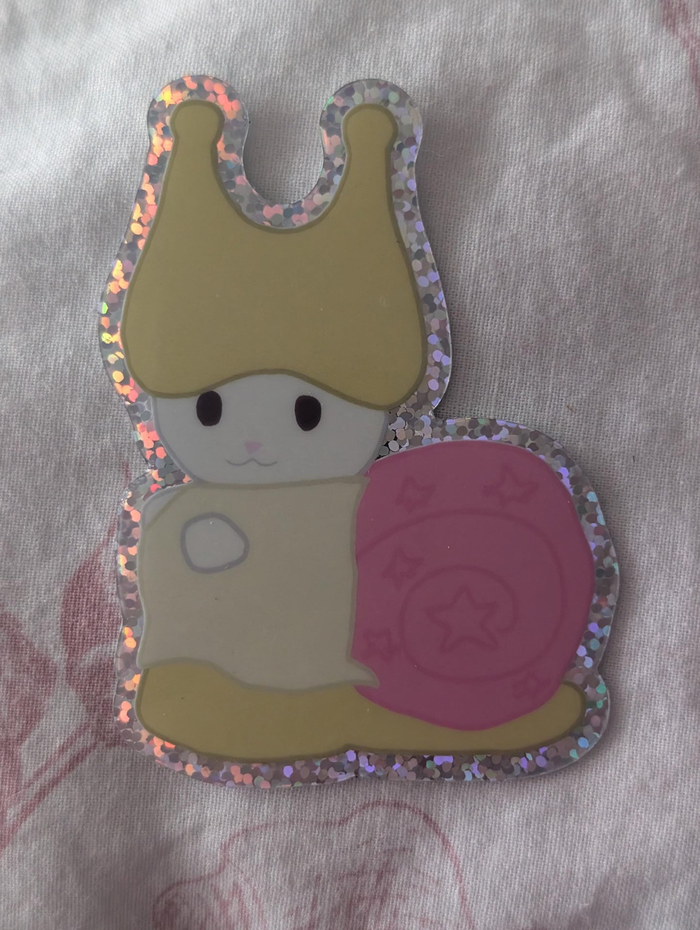 Cat Baby Snail Sticker - Shiny Glitter Version
