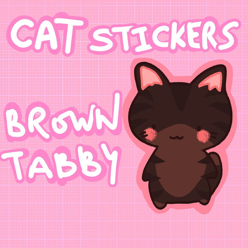 Cat Stickers - Tuxedo, Tabby, Ginger, Calico, White, Grey, Black, Alien Cat