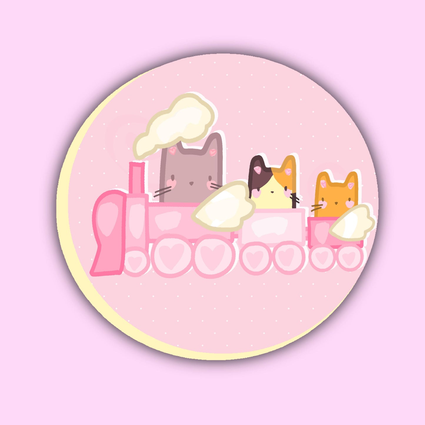 Cat Train Sticker